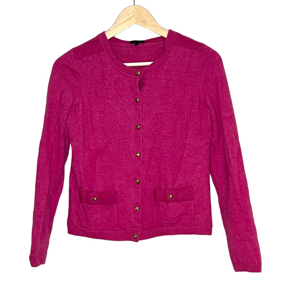 Talbots 100% Merino Wool Pink Cardigan